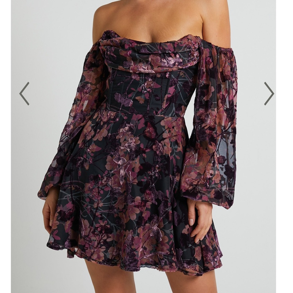 Showpo Jessell Mini Dress in burnt out floral